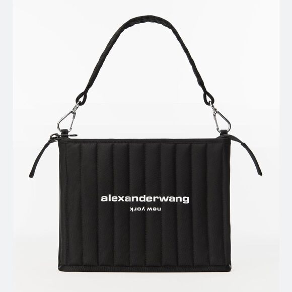Alexander Wang Padded and Quilted Nylon Canvas Black Shoulder Bag.NWT - Picture 1 of 12